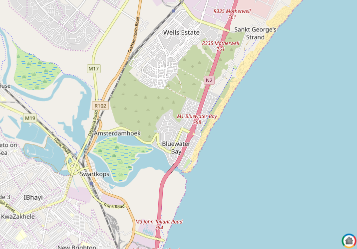 Map location of Bluewater Bay